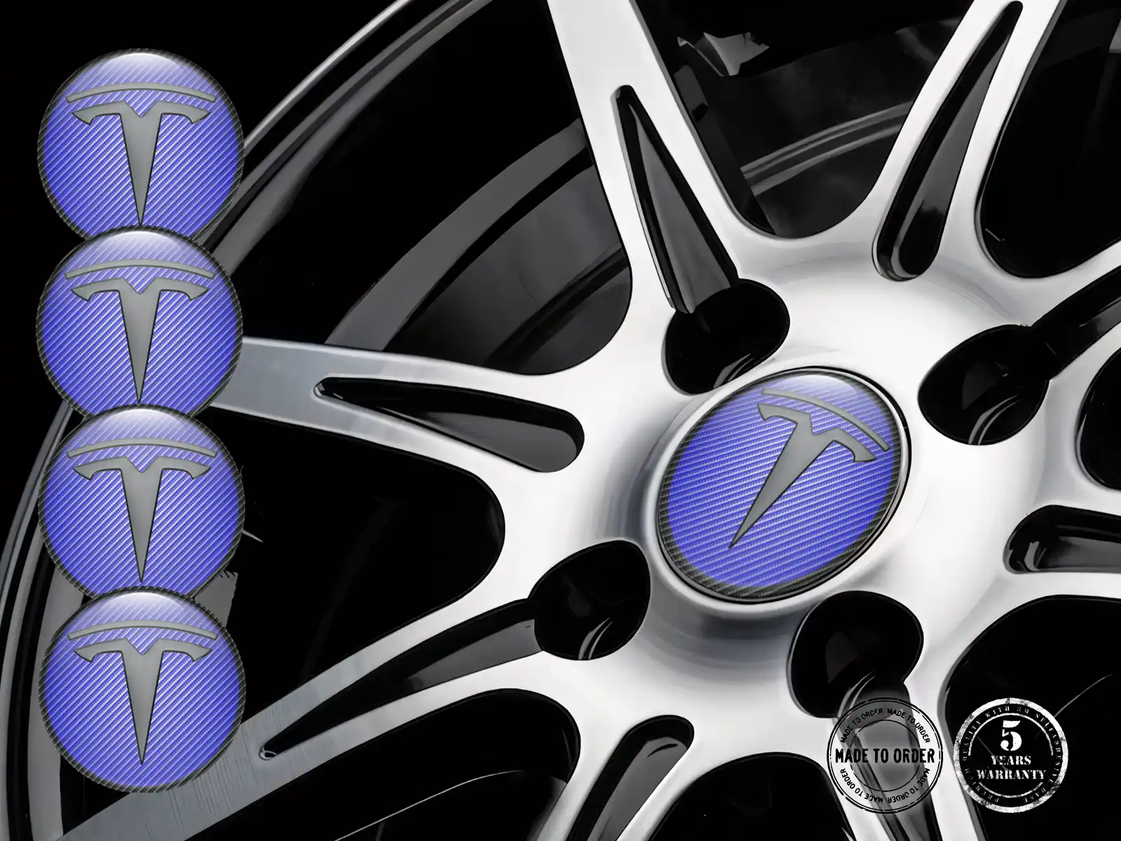 Tesla Aufkleber Dome Stil Premium Radlogos